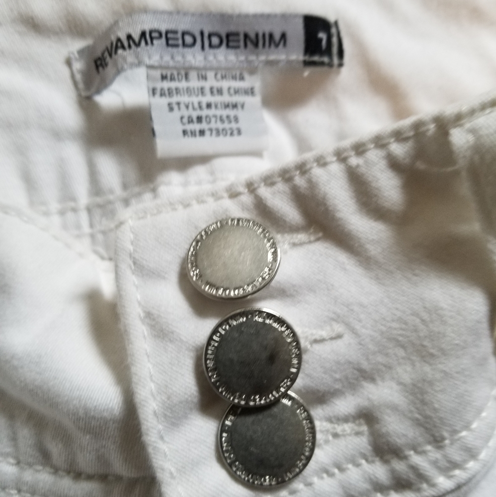 Ripped White Skinny Jeans (Size 7) - Picture 3 of 5